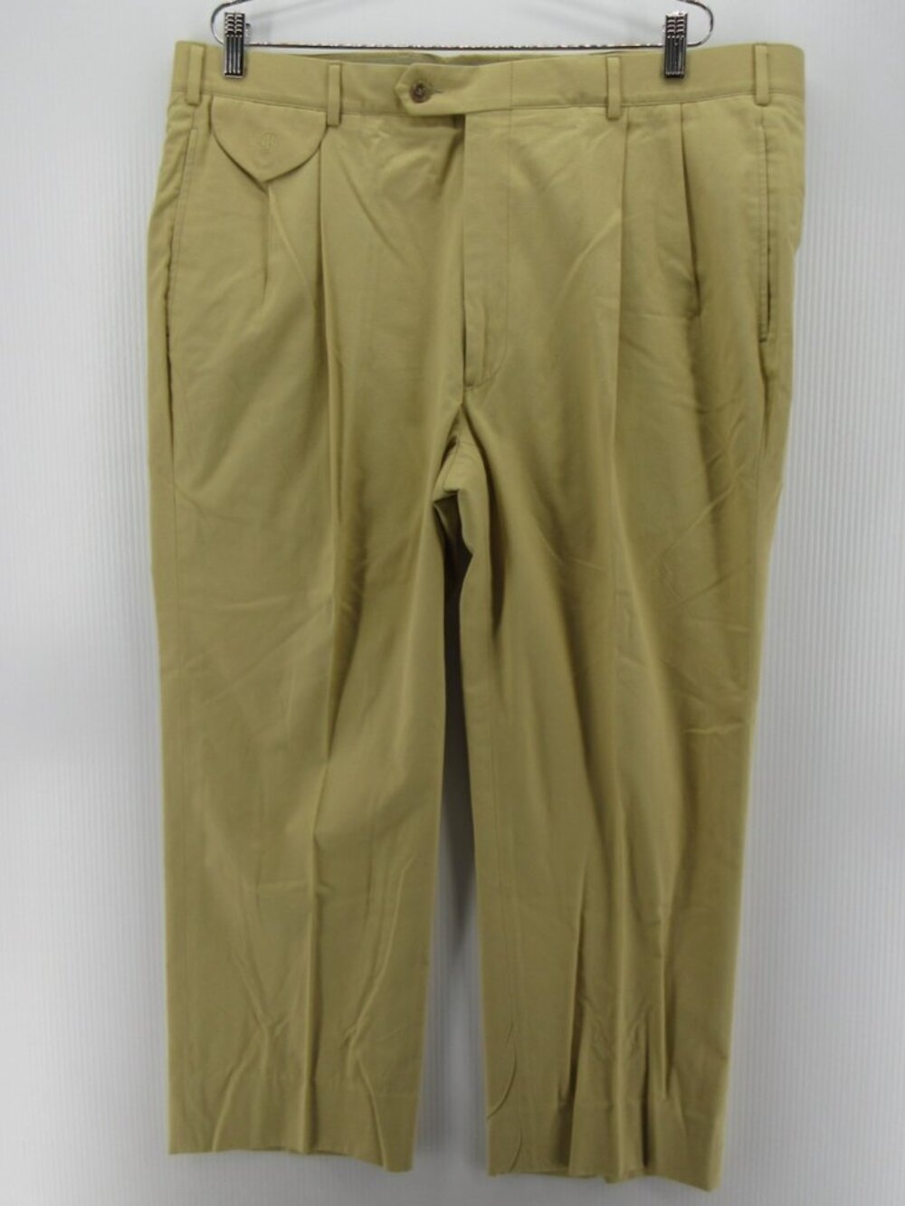 VINTAGE Beretta Pants 38 Khaki Trousers Pleated Field 90s Y2K 38X26